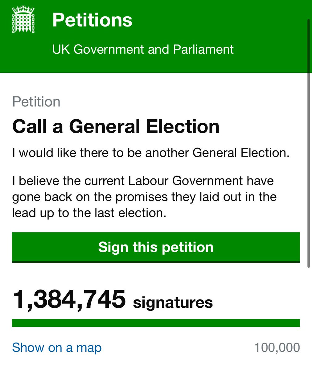 afshinrattansi's tweet image. Sir Keir Starmer’s government has become so despised by the British public mere months after he won a general election that a petition for another general election has gained over 1.3 million signatures 

Turns out austerity and pursuing World War 3 aren’t popular….…