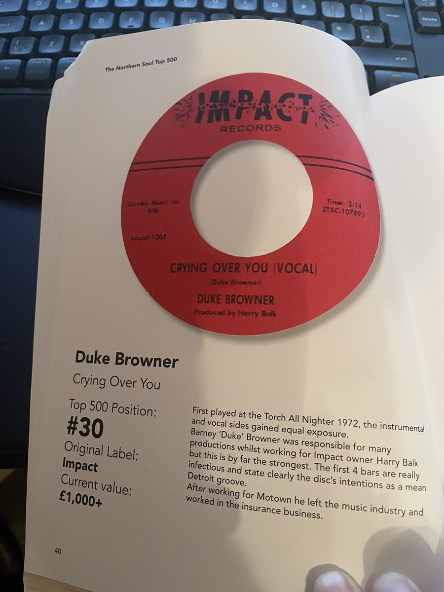 One of the greatest Northern Soul records ever and number 30 in the top 500. Just wait for the big clap point. #northernsoul