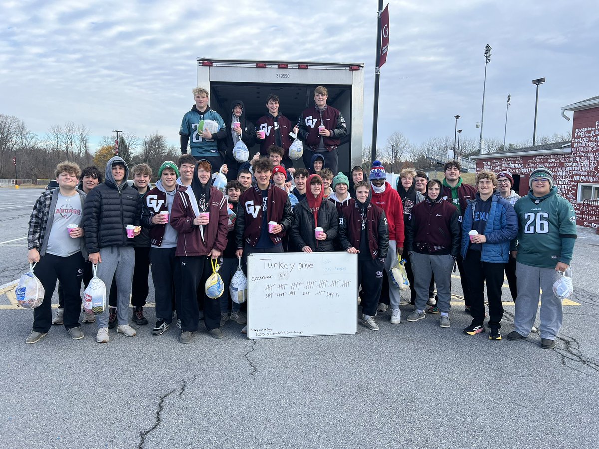 Garnet Valley Football (@garnetvalleyfb) on Twitter photo 350 TURKEYS! Thank you to everyone in our community who came out today and helped us make a huge impact! Biggest shoutout goes to our players who took time out of their Sunday to service others. IF NOT ME, THAN WHO?
Special thank you goes to <a href="/Coach_Wrez/">Dave Wrzesniewski</a> and <a href="/Jimmywhiteiv1/">Jimmywhiteiv</a>! 350 TURKEYS! Thank you to everyone in our community who came out today and helped us make a huge impact! Biggest shoutout goes to our players who took time out of their Sunday to service others. IF NOT ME, THAN WHO?
Special thank you goes to <a href="/Coach_Wrez/">Dave Wrzesniewski</a> and <a href="/Jimmywhiteiv1/">Jimmywhiteiv</a>!