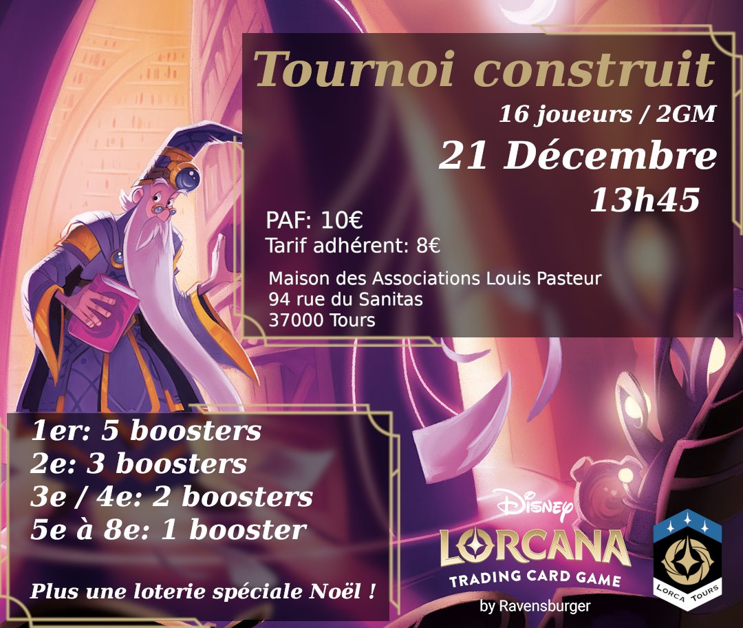 LorcaTours's tweet photo. Oyez ! Oyez !   Lorca'Tours vous annonce son prochain événement ! Et il s'agit cette fois ci de notre tournoi de Noël ! https://t.co/w5mS2ZMzZa