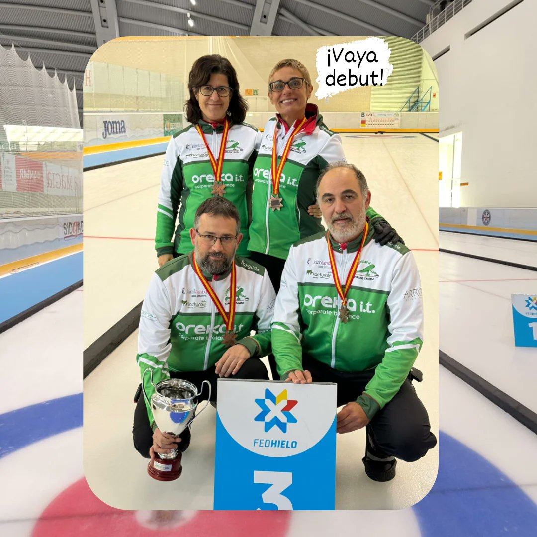 Podium en el CE B Mixto, pero el ascenso tendrá que esperar. Posiciones 3 y 4 para Harrikada Barratxi Motor y Harrikada <a href="/Leche_Lacturale/">Lacturale</a>

+ Seguimos trabajando la cantera: Mónica debutaba en competición oficial y se vuelve con una medalla 😎. Zorionak a todos #curling #podium