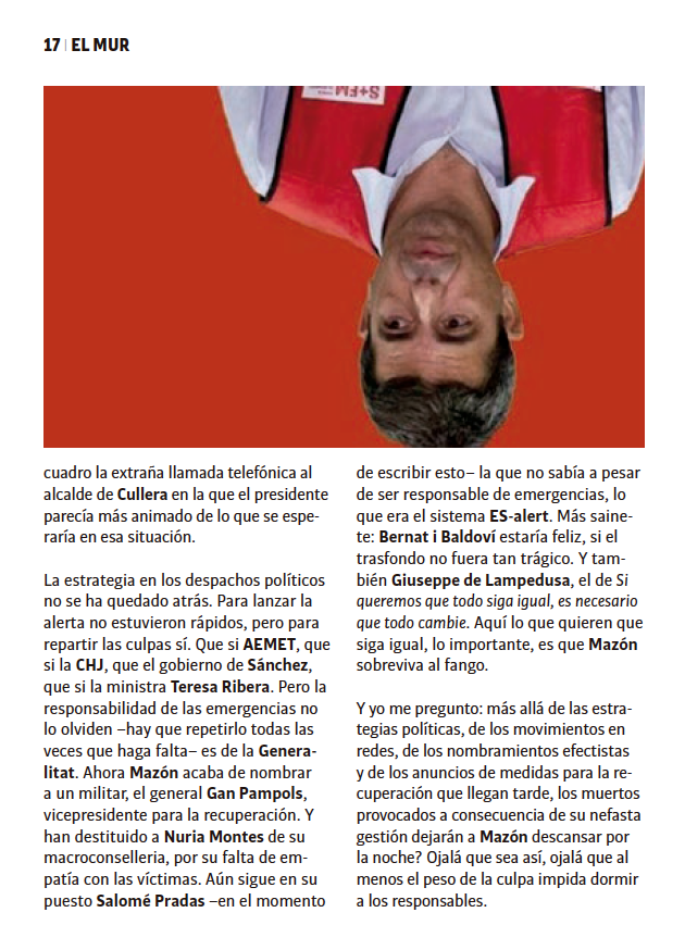 Barro, bulos, sainetes: Bernat i Baldoví estaría feliz, si el
trasfondo no fuera tan trágico. "Ojalá no puedan dormir" #ElMur, en la <a href="/CTuria/">Cartelera Turia</a> de esta semana.