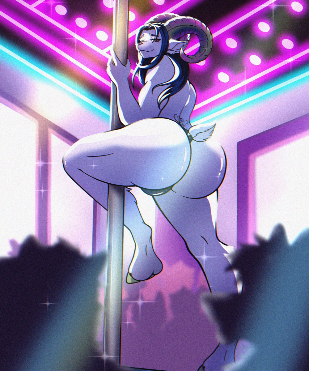 My goat boy Jordi working at the club.

Artist is <a href="/ArtsBlume/">Blume Arts (Commissions Open)</a>
