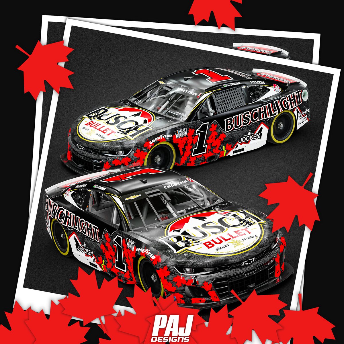 paj_designs's tweet image. Really excited to see @NASCAR head to Mexico for 2025. Got me thinking about if we'll ever see cup cars in Montréal...
@RossChastain @TeamTrackhouse @BuschBeer 'Busch Bullet' concept.
#rosschastain #buschlight #trackhouse