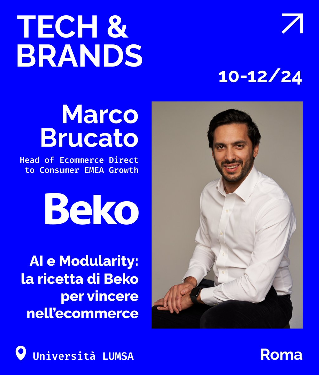 🚀Il 10 Dicembre, Tech &amp; Brands @tech_and_brands arriva a #Roma!

📍Università LUMSA, Sala Pia, Via Porta del Castello 44.  12 Case Study, 15 speaker, 12 Brand 
📧 Registrati ora: pr@techandbrands.com
🔗Scopri il programma completo: techandbrands.com/roma 

#TechAndBrands