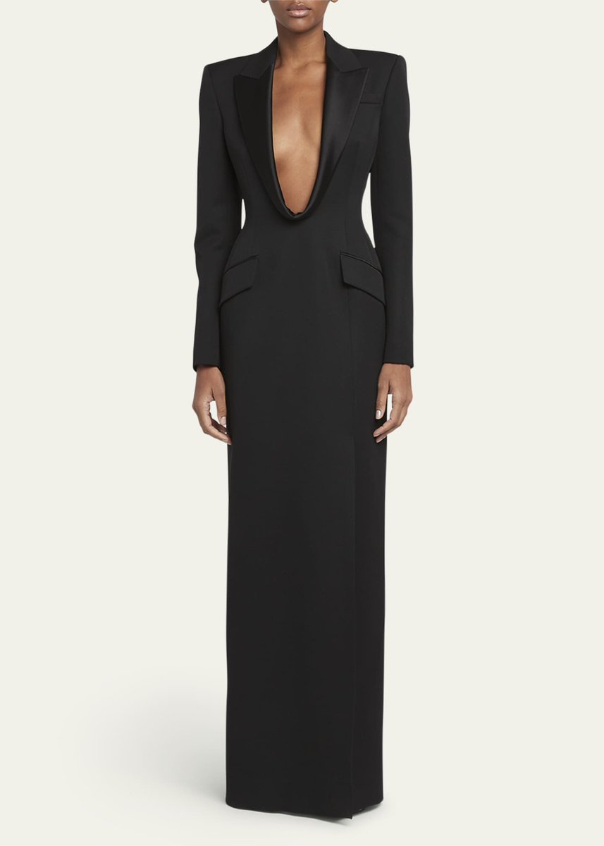 Princess Charlene turned on the heat tonight at the 2024 World Rugby Awards.

HSH wore a Plunging Tuxedo Blazer Wool Column Gown with a beaded corset top by Alexander McQueen.

Princess Charlene has worn several tuxedo-inspired dresses in the past, this is by far her sexiest