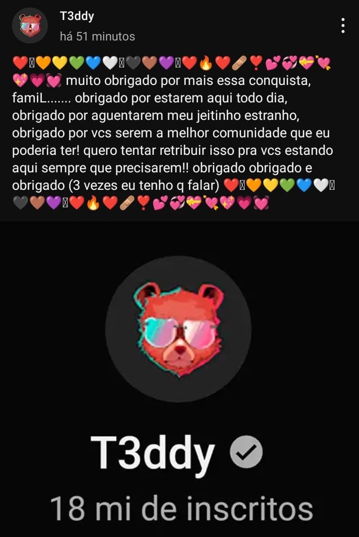 Parabéns, <a href="/t3ddyyyyy/">T3ddy</a> !! Vc merece mt meu bem 🥹😍