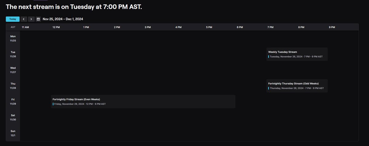 Cosmosis42's tweet photo. New stream schedule confirmed! Every Tuesday, Every second Thursday, Every second Friday.

That's two streams per week, but now the streams should be pretty consistent! I'm excited to see people there https://t.co/OMm21VGsdJ