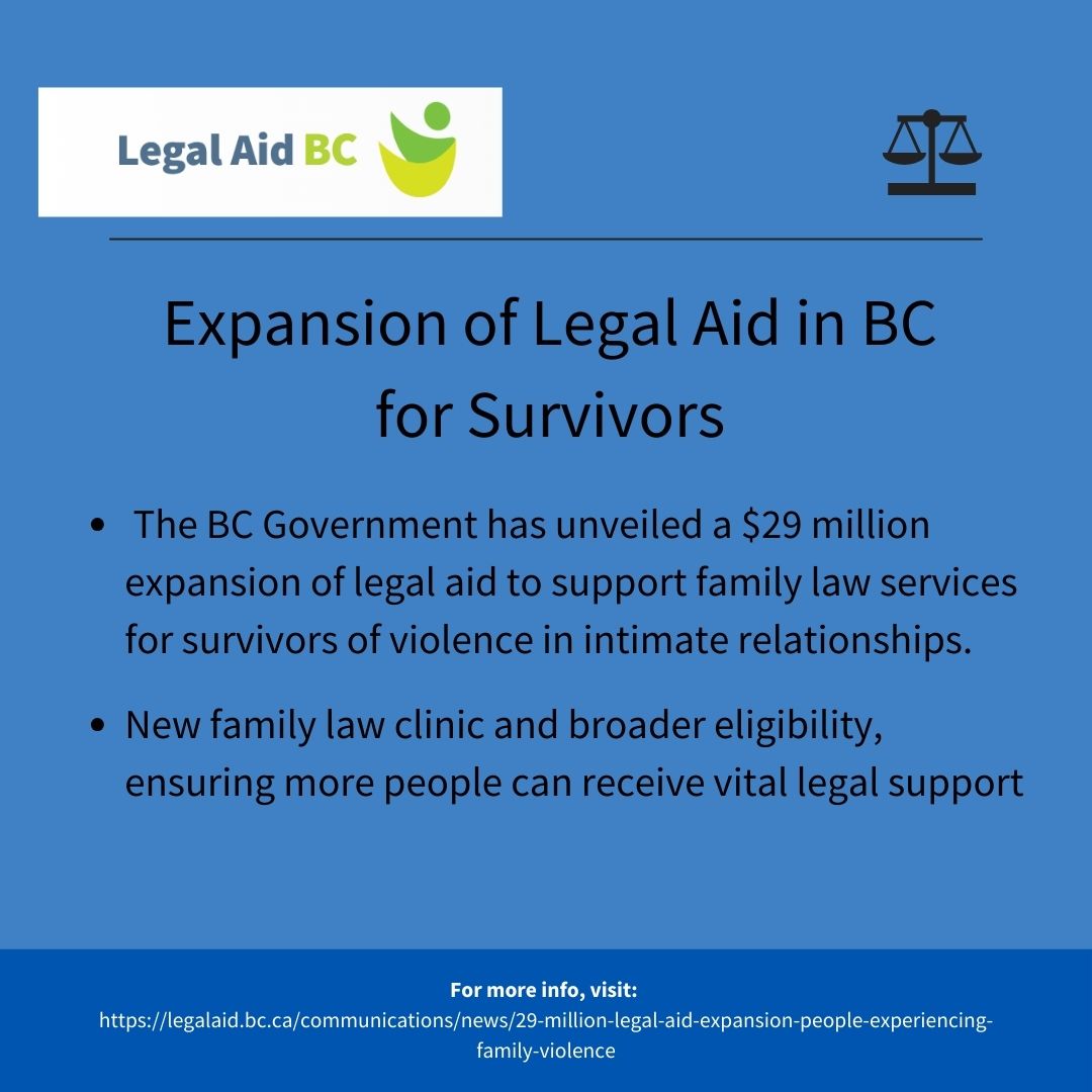 Our co-founder and executive director, @kmason10 is looking forward to presenting an online session for Legal Aid BC staff on recognizing &amp; responding to IPV-BI this week. It's all part of expansion of legal aid to support survivors of IPV.