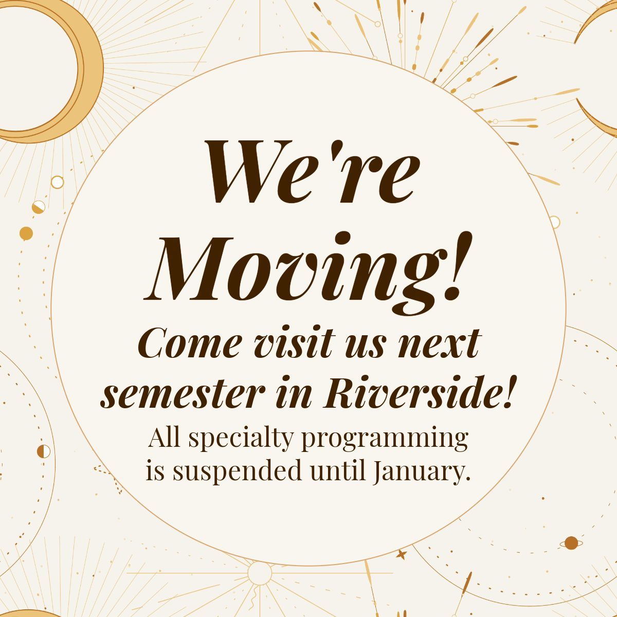 We're moving! Find us next semester in Riverside Commons, just over the pedestrian bridge.
Unfortunately, our specialty shows have been put on pause while we navigate the moving process. Don't worry, you should still be able to listen to our AAA broadcast 24/7 in the mean-time.
