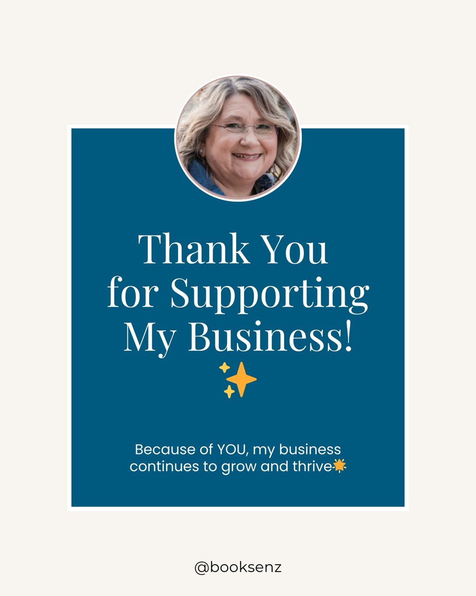 BookSenz's tweet photo. Thank you for supporting my business! 💛

Your support means the world and helps me keep doing what I love. 

#Grateful #Gratitude
#BusinessBookkeeping #BusinessAccounting #Bookkeeping #Accounting
#SmallBusiness
#SmallBusinessBigDreams #AussieBusinesses #BookkeepingServices https://t.co/V4eMybUWO9