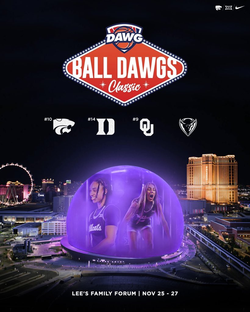 KStateWBB's tweet photo. We'll face #14 Duke on Monday afternoon at 2:00 PM CT for the first away game of the season and the first game of the @VegasMainEvent 🏀

📄 https://t.co/wSsAQ4cYdM https://t.co/D4KPqFOZ7h