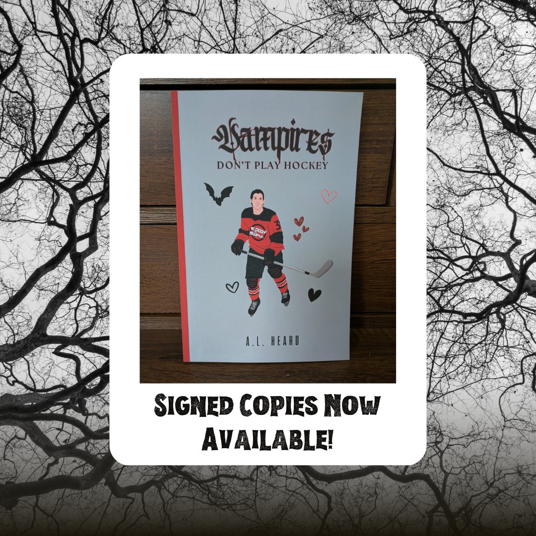 jhoomwrites's tweet photo. Dima is a vampire who likes to play hockey. Several members of the team Bloody Awful were named after horror villains - were you able to spot them?
Signed copies of Vampires Don't Play Hockey are now available in my ko-fi shop! Also available on KU :)
https://t.co/QnEnObSE6d https://t.co/arm8RMZuW4