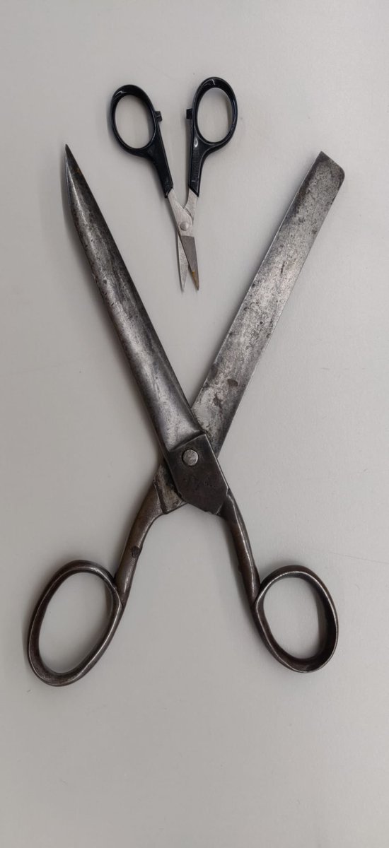For #EYAHuge we have Chair Shirley Jones largest shears, which belonged to her former colleague Allen Denison (they were his grandfather's). They are much used and appreciated <a href="/explorearchives/">Explore Your Archive</a>