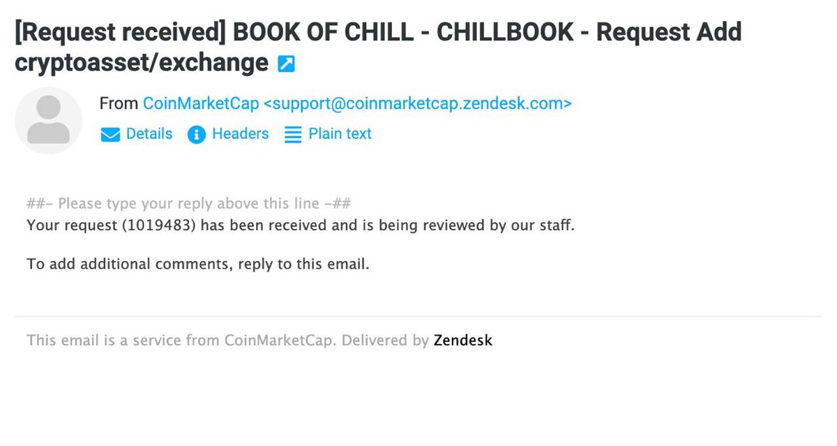 Just submitted my request through <a href="/CoinMarketCap/">CoinMarketCap</a>! Ⓜ️

✅ Request ID: 1019483