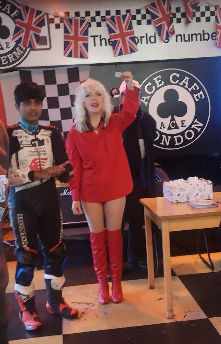 BootlegBlondie's tweet photo. Sunday Girl Debbie Harris at the Ace Cafe London Ltd  Bootleg Blondie Band https://t.co/pJVvZTg5fZ