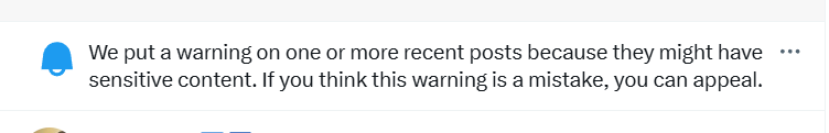 RoxannaMeta's tweet image. Retweeted a gorgeous pinup by @Alexandriathred and got this warning. Appealed it, but I'm so done with this platform. Come find me on Bluesky