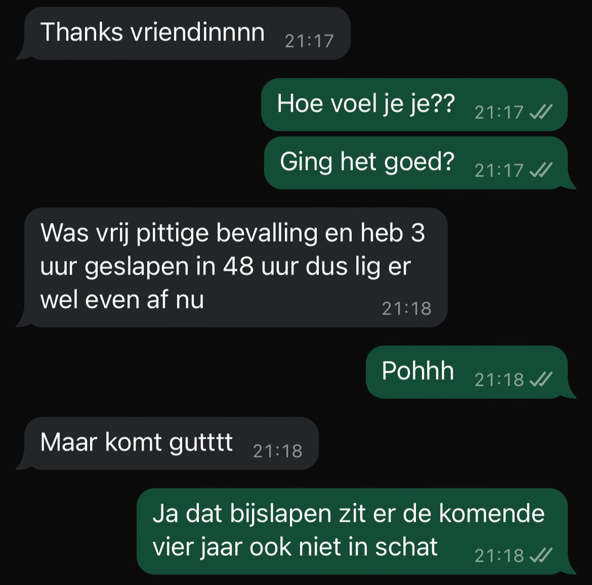 Ik ben altijd wel van de opbeurende woorden.