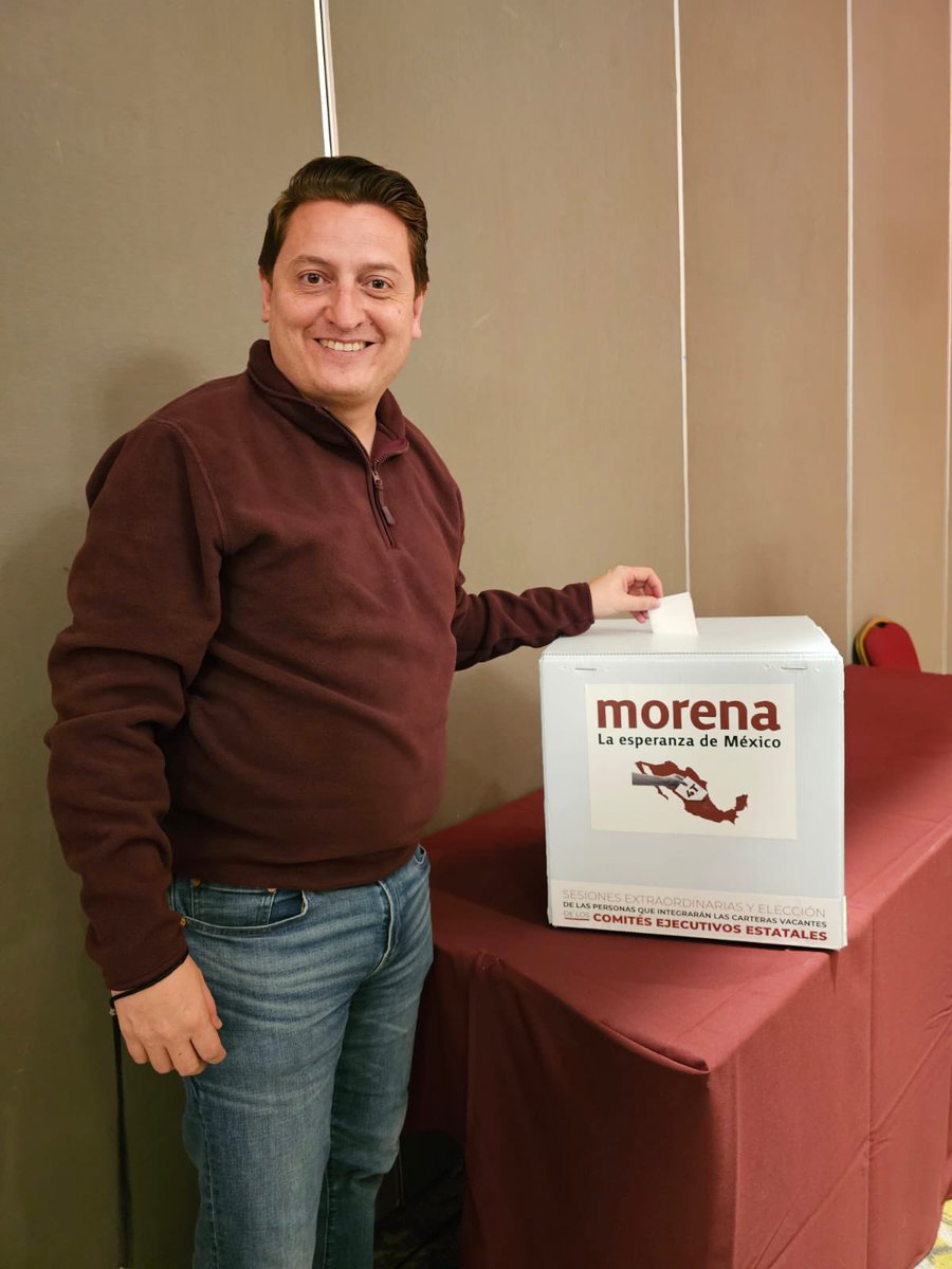 nenulo's tweet photo. Asistimos a la sesión extraordinaria del consejo estatal para elegir a las personas que ocuparán las carteras vacantes en el CEE de @MorenaCiudadMex.

¡Muchas felicidades a las y los compañeros seleccionados! https://t.co/th19KhVQNm