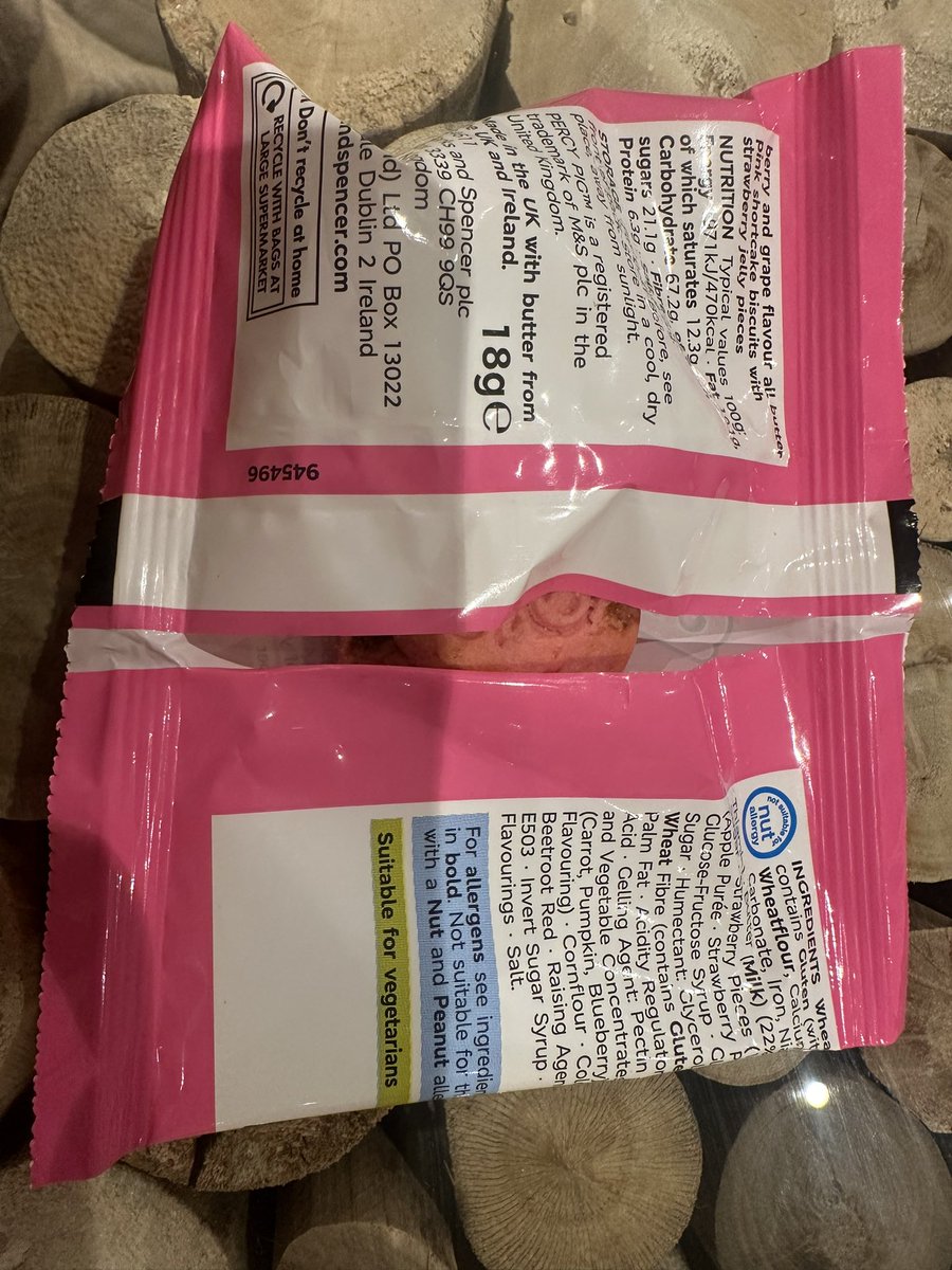 natne1's tweet photo. @marksandspencer tried to contact you by email for M&amp;S Food, but can’t find it online anywhere. Bought a multipack of Percy Pig Cookie Minis, and 2 of the bags aren’t sealed. The wrapper doesn’t meet up in the middle! https://t.co/yWdzq9bO4K