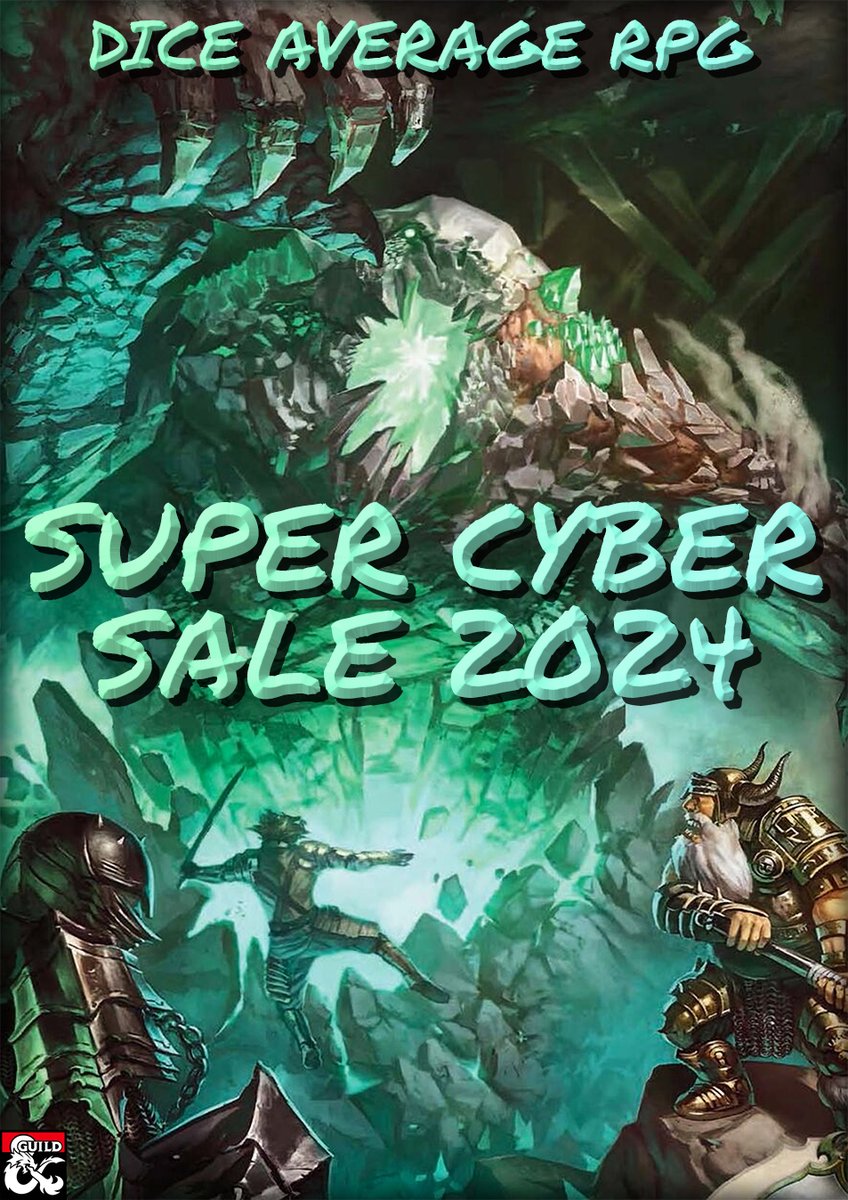 The Dice Average RPG Super Cyber Sale is live RIGHT NOW!

My entire <a href="/dms_guild/">Dungeon Masters Guild</a> catalogue is over 70% off until Saturday, November 30th.

Link in replies.

#dnd #ttrpgs