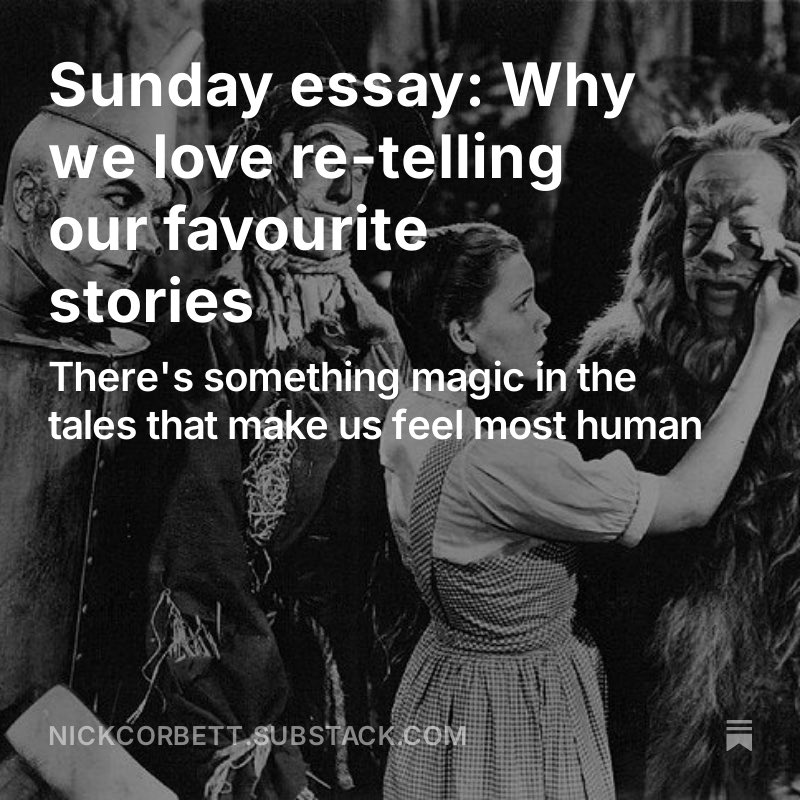 Wrote a short essay for Substack on why we love the stories we do, and will keep re-telling them decades from now: open.substack.com/pub/nickcorbet…