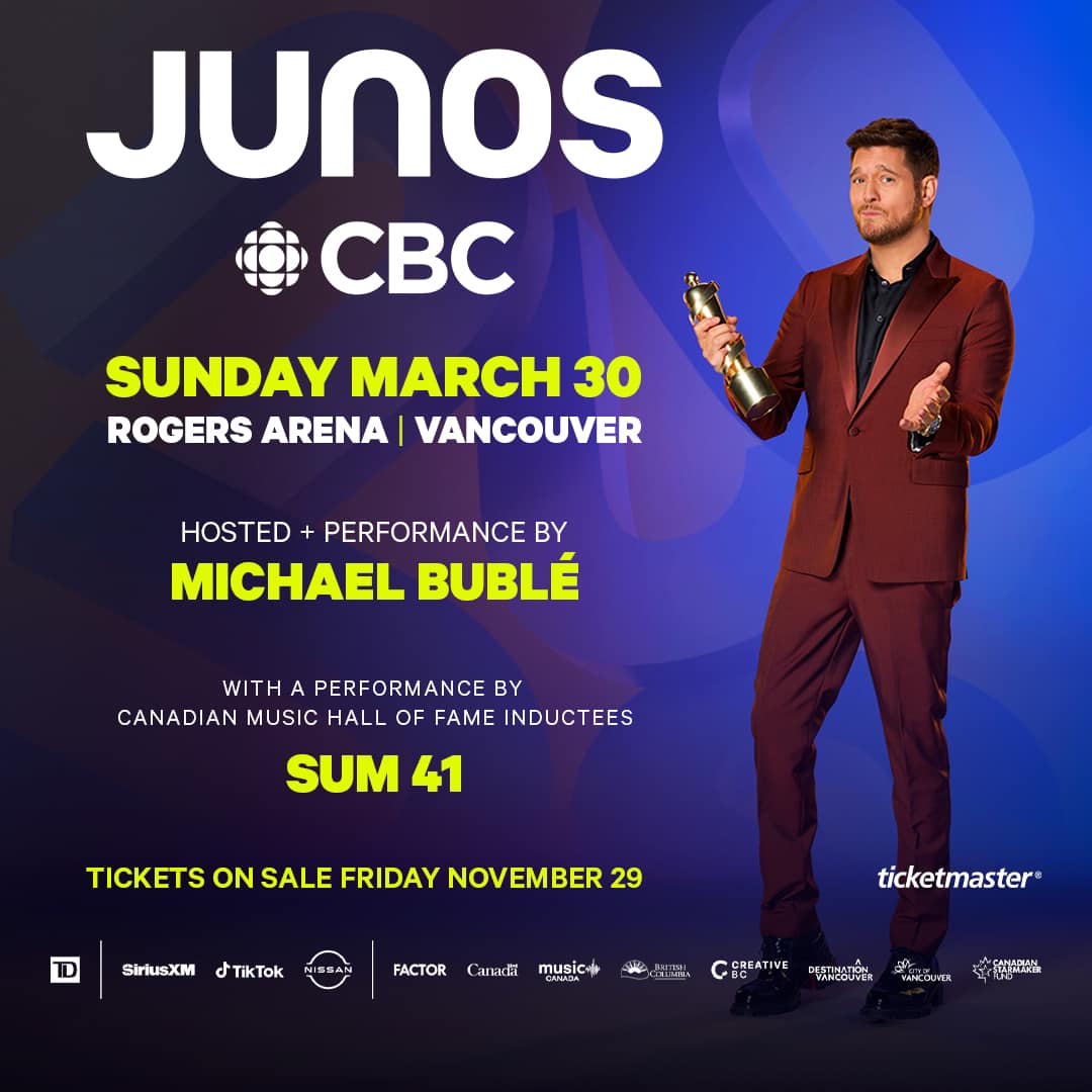 Insight Productions (@insightprod) on Twitter photo .<a href="/MichaelBuble/">Michael Bublé</a> returns to host and perform at <a href="/TheJUNOAwards/">The JUNO Awards</a> March 30th in Vancouver! The night will feature a special Canadian Music Hall of Fame performance and induction presented by TD from <a href="/Sum41/">Sum 41</a> .<a href="/MichaelBuble/">Michael Bublé</a> returns to host and perform at <a href="/TheJUNOAwards/">The JUNO Awards</a> March 30th in Vancouver! The night will feature a special Canadian Music Hall of Fame performance and induction presented by TD from <a href="/Sum41/">Sum 41</a>