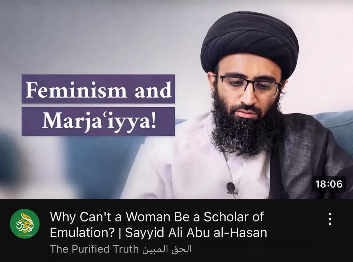 purifiedtruth's tweet photo. Why Can’t a Woman Be a Scholar of Emulation? | Sayyid Ali Abu al-Hasan

https://t.co/putfuRRJcp https://t.co/B9oz5I8ggE