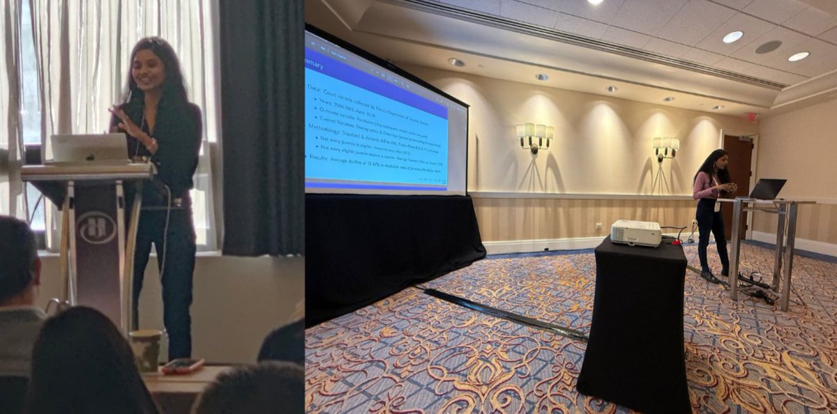 CHEPS (@sdsucheps) on Twitter photo Our postdoc, <a href="/tessie_krishna/">Tessie Krishna</a> presented her working paper, "Diversion? A deterrence to delinquency?" at #APPAM2024 and discussed Fatma Palut's paper, "Crime and Punishment Order: Prosecutorial Discretion and Discrimination" at #SEA2024 Our postdoc, <a href="/tessie_krishna/">Tessie Krishna</a> presented her working paper, "Diversion? A deterrence to delinquency?" at #APPAM2024 and discussed Fatma Palut's paper, "Crime and Punishment Order: Prosecutorial Discretion and Discrimination" at #SEA2024