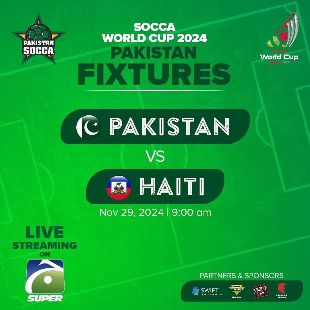 TalalChandio's tweet photo. Fixtures for World Socca Cup 2024!
#PakistanSocca #SoccaWorldCup2024 #SmallSidedFootball #InternationalSoccaFederation #PakistanFootball #ISF https://t.co/Uxc2DMmLmv
