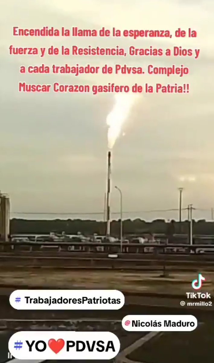 Cuando movimos el "Pilín León" en 2002, significó la derrota del "Paro Petrolero", la oposición fue vencida por la Revolución.
Ahora, el encendido de esa llama en el Complejo Muscar de PDVSA, que intentaron destruir, simboliza otra derrota para la oposición, fracasaron otra vez.