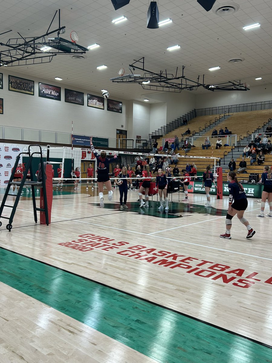 WeBo Volleyball (@webovolleyball_) on Twitter photo Warming up for the 1A/2A IHSVCA SENIOR ALL-STAR GAME ๐๐ผ๐คฉ
<a href="/DurbinRaegan/">Raegan Durbin</a> is wearing #10
<a href="/sadiepoeck/">Sadie Poeck</a> is wearing #5
<a href="/janie_ransom/">Janie Ransom</a> is wearing #1
LETS GO NORTH ๐๐โค๏ธ
Watch live on <a href="/IndianaSRN/">Indiana SRN</a> Warming up for the 1A/2A IHSVCA SENIOR ALL-STAR GAME ๐๐ผ๐คฉ
<a href="/DurbinRaegan/">Raegan Durbin</a> is wearing #10
<a href="/sadiepoeck/">Sadie Poeck</a> is wearing #5
<a href="/janie_ransom/">Janie Ransom</a> is wearing #1
LETS GO NORTH ๐๐โค๏ธ
Watch live on <a href="/IndianaSRN/">Indiana SRN</a>
