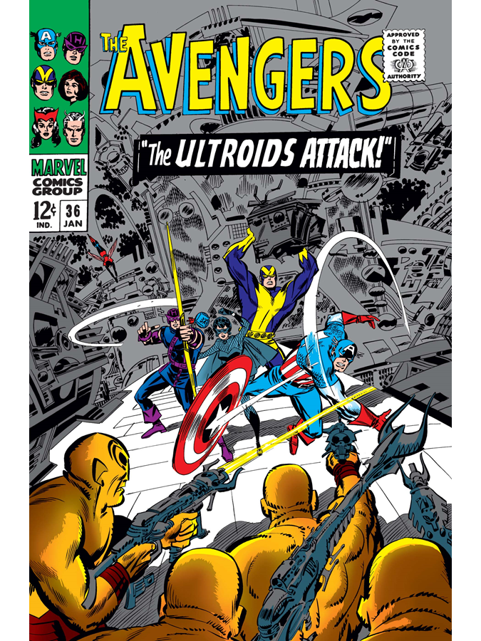 ClassicMarvel_'s tweet photo. Avengers #36 cover dated January 1967. https://t.co/M3iNRNq0yb