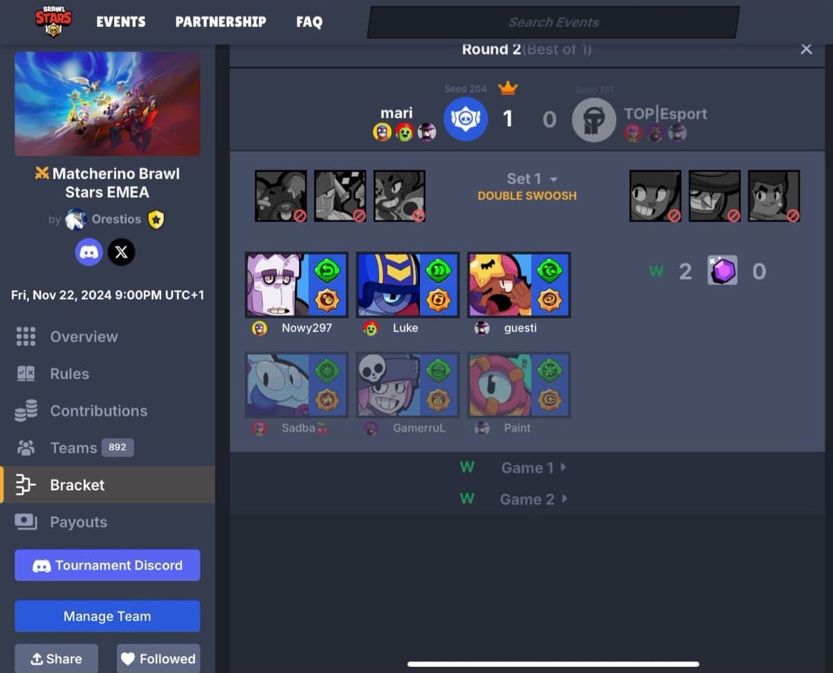 Brawl Stars News📢

Complicated tournament from the start of the bracket but we were able to show what we are capable off!

#AlwaysOnTop