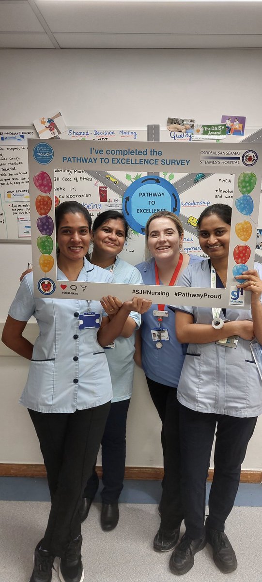 Our Nurses across Hospital 4, Private 3, Kilmainham, and CCU have successfully completed their Pathway to Excellence survey, marking a significant milestone in our journey toward upcoming nursing accreditation 

 #SJHNursing 
#pathwayproud