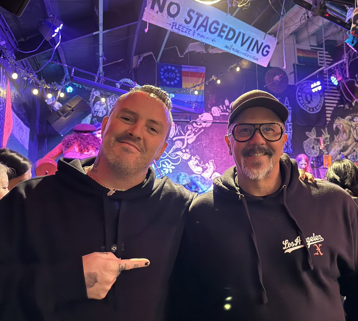 I’ve had such a great weekend playing shows with my brother Matt Freeman and his band Charger!! I’m out here on drums with my Damnage brothers Tim, Jonny &amp; Tyler having a blast! One more show tonight in Portland!

This photo of Matt &amp; I was taken at Gilman St a couple months ago.