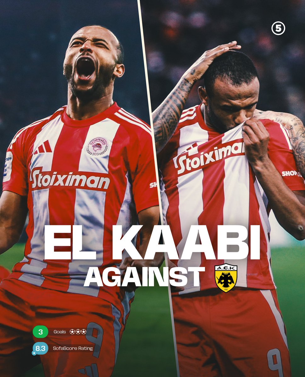 532off's tweet image. A recap of our players’ performances ⚡️💥

Starting off with El Kaabi’s Hattrick 🎩 against AEK Athens 🇬🇷