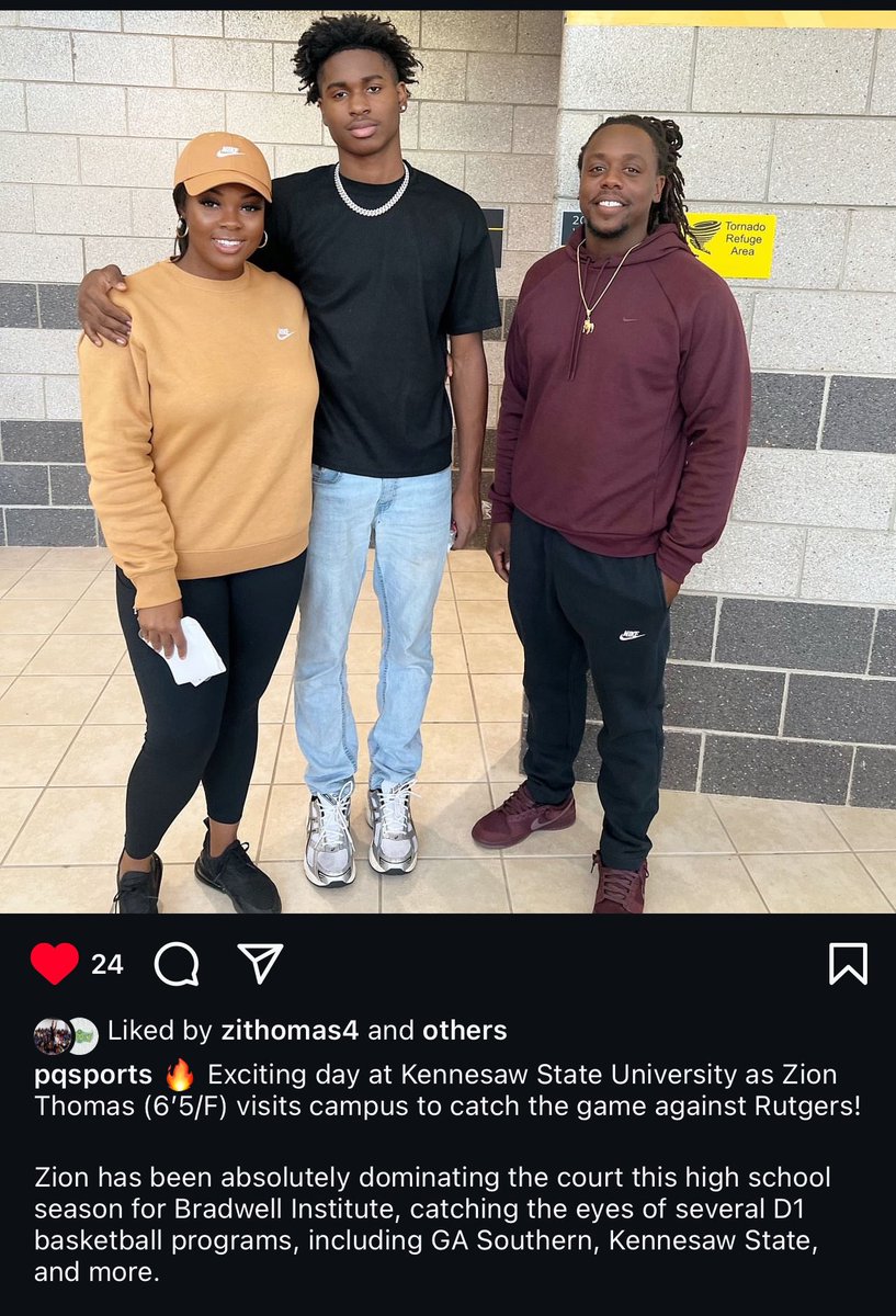 Zi’on Thomas (@zithomas4) on Twitter photo Thanks for the invite <a href="/KSUOWLSMBB/">Kennesaw State MBB</a>
We enjoyed watching you guys play today.
<a href="/BradwellTigers/">Bradwell Institute</a> <a href="/TyRandolph2/">Ty Randolph</a> @AtlCeltics2027@NxtProHoops
<a href="/PrepHoopsGA/">Prep Hoops Georgia</a> <a href="/RecruitGAHoops/">Recruit GA Hoops</a>
<a href="/Relentless_Hoop/">Relentless Hoops</a> Thanks for the invite <a href="/KSUOWLSMBB/">Kennesaw State MBB</a>
We enjoyed watching you guys play today.
<a href="/BradwellTigers/">Bradwell Institute</a> <a href="/TyRandolph2/">Ty Randolph</a> @AtlCeltics2027@NxtProHoops
<a href="/PrepHoopsGA/">Prep Hoops Georgia</a> <a href="/RecruitGAHoops/">Recruit GA Hoops</a>
<a href="/Relentless_Hoop/">Relentless Hoops</a>