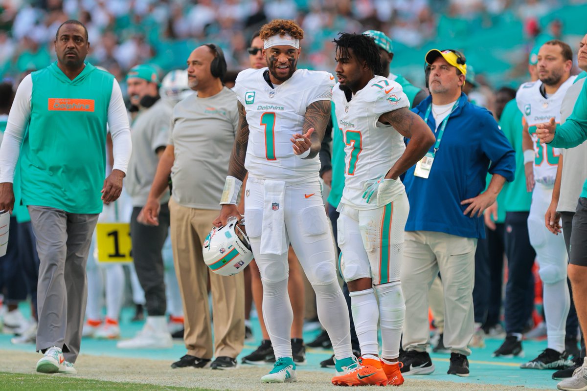 🗣 Tua Tagovailoa on his record vs. New England Patriots: "It's great anytime you can find a win against a divisional opponent. It's not my win, it's a team win." #GoFins
