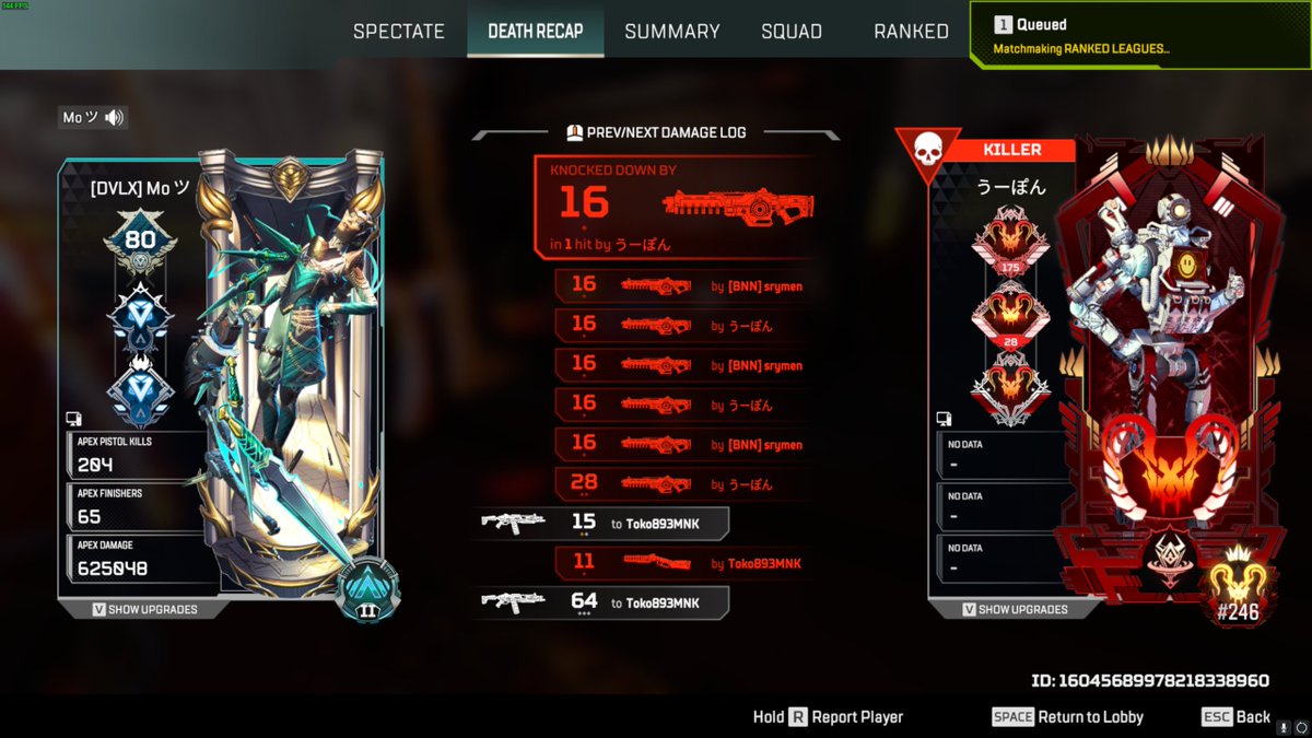 itx_Mo's tweet photo. Hi apex. i has a complaint XD @Respawn 
also the 2nd person on the list is #100. so yea.. haha https://t.co/mw4pmIMyP0