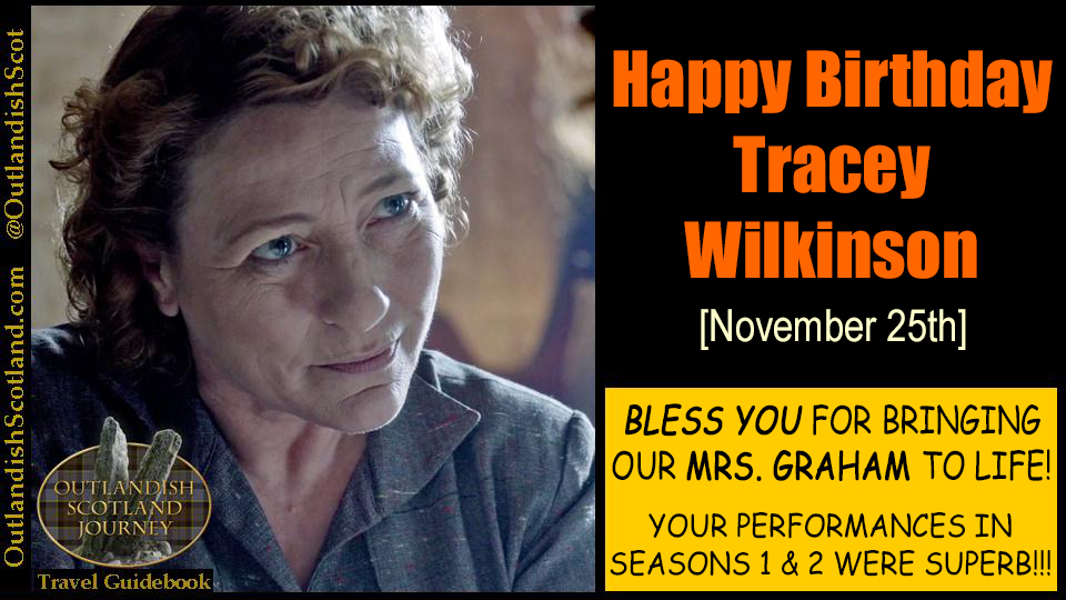 OutlandishScot's tweet photo. Happy #Outlander Birthday to Tracey Wilkinson! It’s a Mrs. Graham rerun day. @tracey_twilki https://t.co/CX5BhlPqW9