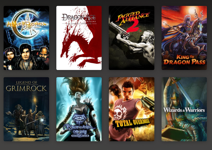 My current installed <a href="/GOGcom/">GOG.COM</a> games are a great snapshot of my channel 😁 #games #gaming #pcgaming #retrogaming #gog #videogames #anachronox #dragonageorigins #jaggedalliance2 #kingofdragonpass #legendofgrimrock #neverwinternights #totaloverdose #wizardsandwarriors
