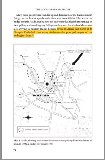 HOAAffairs's tweet photo. Ian Campbell’s The Addis Ababa Massacre vividly documents the horrors of February 1937, when Italian forces specifically targeted the Amhara people in a calculated campaign of ethnic cleansing. The massacre was not a random act of violence but a deliberate policy aimed at decimating the Amhara population and undermining their central role in Ethiopia’s cultural and political identity. This atrocity serves as a chilling reminder of how external aggressors once sought to erase a key pillar of Ethiopia’s heritage through bloodshed and terror.

Fast forward to today, and the destruction of Addis Ababa under Prime Minister Abiy Ahmed’s regime echoes that same sinister intent. The systematic displacement of Amharas, the decimation of historic neighborhoods, and the erasure of Addis Ababa’s heritage are not isolated incidents but a continuation of policies aimed at eroding the Amhara identity and legacy. Just as the Italians sought to dismantle the core of Ethiopian resistance by targeting the Amhara people, Abiy’s brutal regime is displacing, silencing, and destroying the very essence of what Addis Ababa represents. History is repeating itself in a tragic and insidious way, and we must call it out for what it is: a relentless campaign of erasure. #AmharaGenocide #AddisAbabaMassacre #JusticeForAmhara 

@ShebaPushStart @jeffpropulsion @AmesganawM @NeaminZeleke