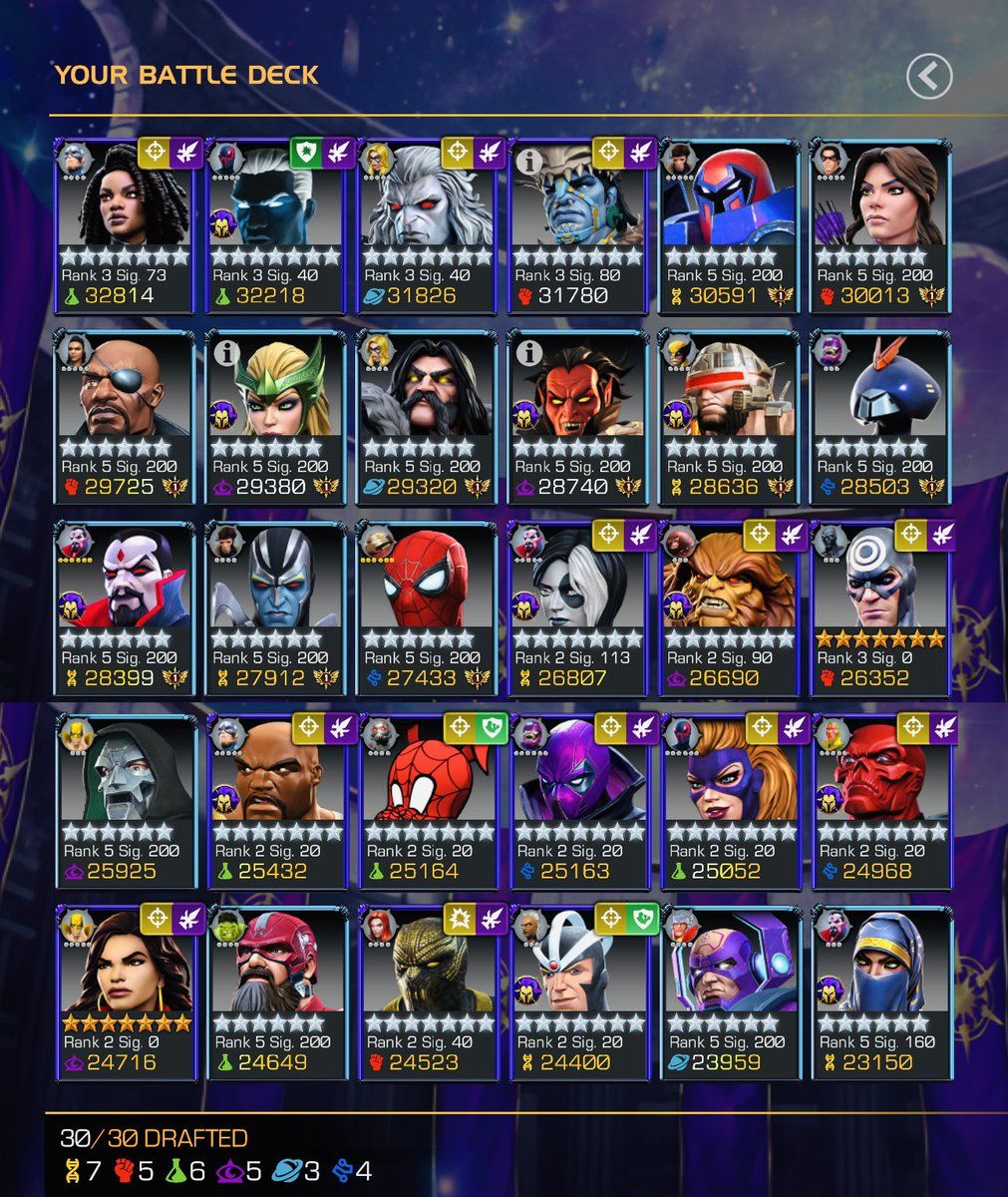 KaituMCOC's tweet photo. My Deck for Gladiator Circuit Meta (Spite) https://t.co/kS4PPeeWX4
