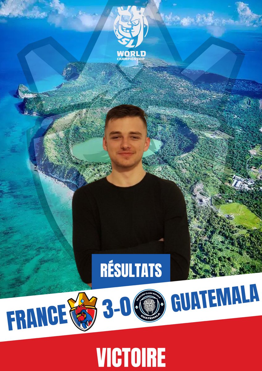 Équipe de France ⭐ (@teamfrancecr) on Twitter photo Victoire pour ce dernier match de poule de <a href="/CR_Supremacy/">Supremacy League</a> ! 🇫🇷
Nos joueurs conservent leur 2eme place en remportant la rencontre 3-0 vs <a href="/GTseleccionCR/">Selección de Guatemala</a> ! 💪 Victoire pour ce dernier match de poule de <a href="/CR_Supremacy/">Supremacy League</a> ! 🇫🇷
Nos joueurs conservent leur 2eme place en remportant la rencontre 3-0 vs <a href="/GTseleccionCR/">Selección de Guatemala</a> ! 💪