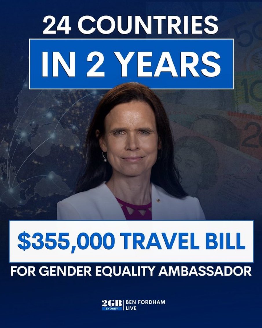 k_mahlburg's tweet photo. I couldn’t rack up this much in travel costs if I tried.

So why should far-left bureaucrats get to waste our hard earned cash like this?

Australia needs a DOGE yesterday. https://t.co/ZaGMWUgly1