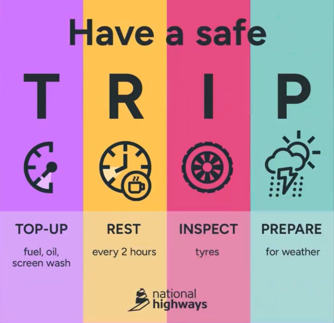 Check your route before you set off.