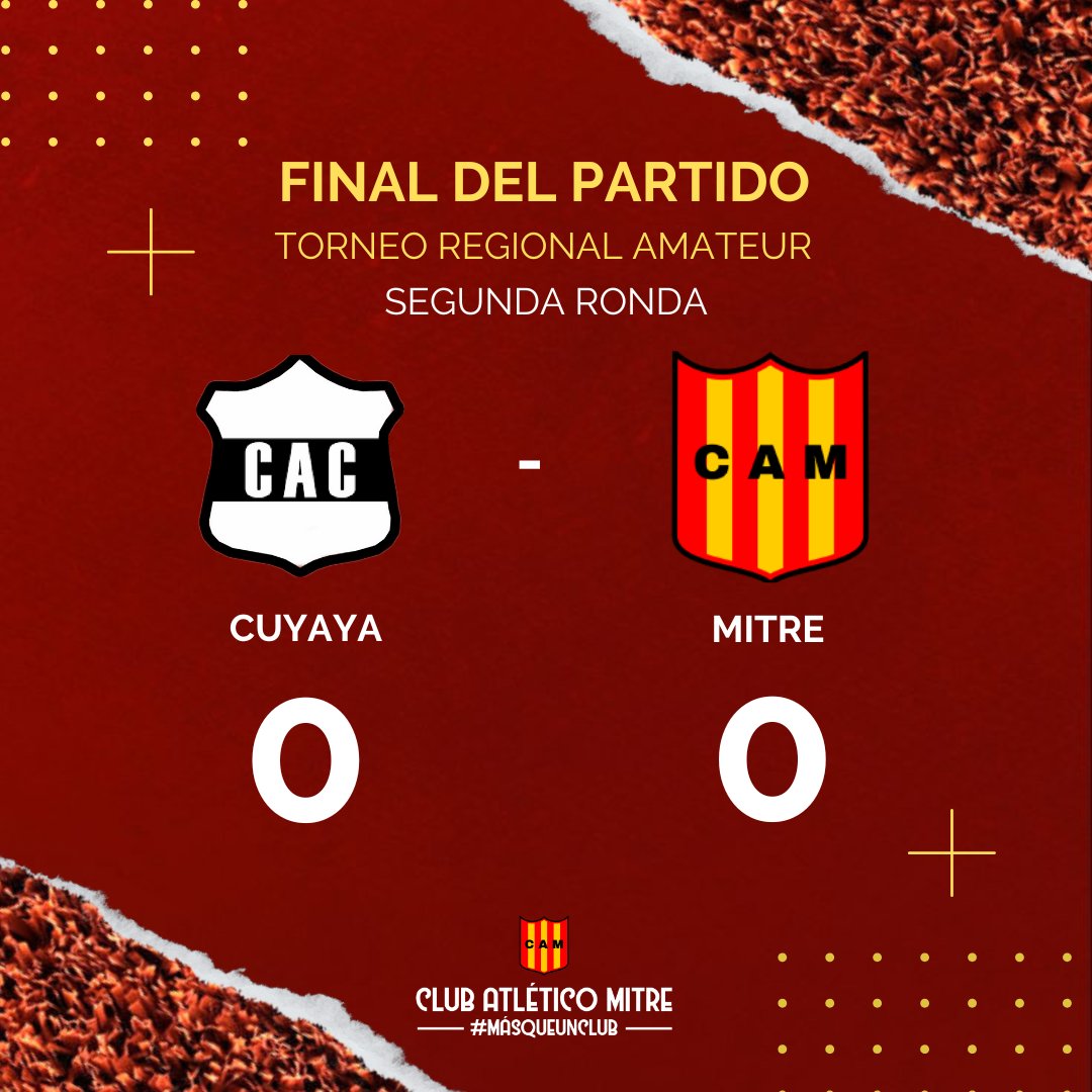 #TorneoRegional | Segunda Ronda

Final del partido. El Ciclón empató sin goles frente a @clubatleticocuyaya en Jujuy.
El pase a la siguiente ronda se definirá en Salta.

#VamosCiclon #MasQueUnclub❤️💛