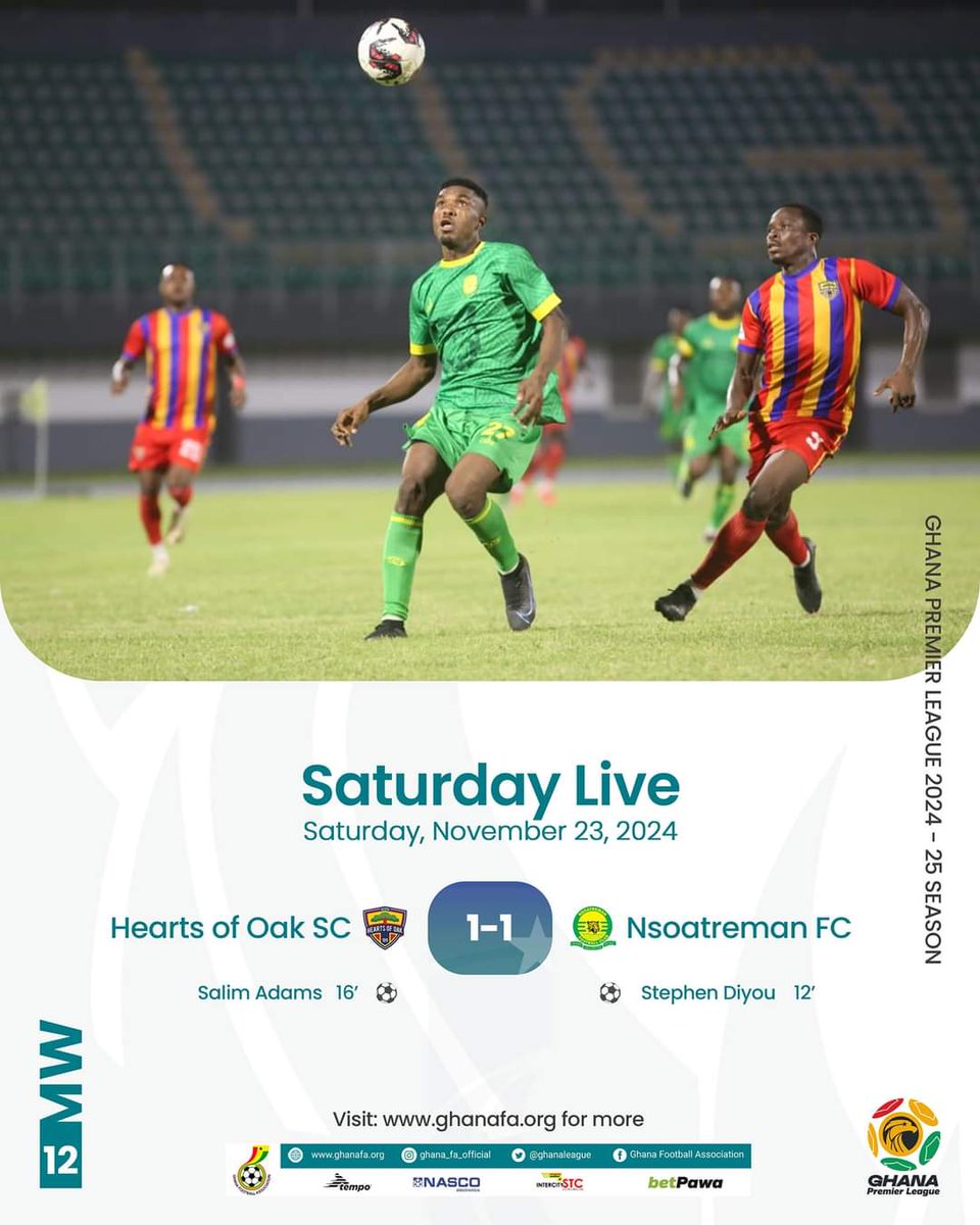 ShabanMo9's tweet photo. 🚨Ghana Premier League Matchday 12 Results https://t.co/25JVPGhCY2