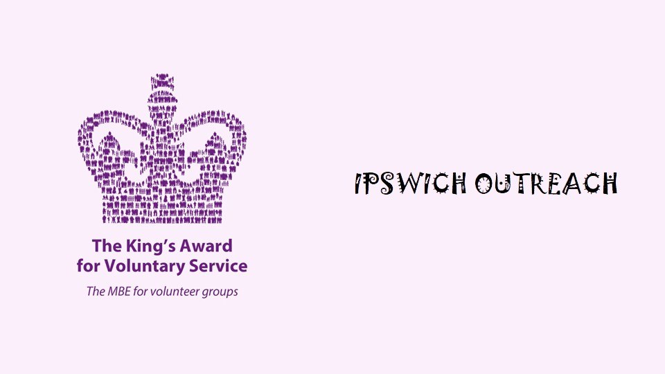 IpswichOutreach's tweet photo. On the 14 November it was announced that Ipswich Outreach had been awarded the Kings Award for Voluntary service, Equivalent to an MBE, KAVS is the highest award given to local voluntary groups in the UK, and they are awarded for life. https://t.co/GdDApmPb4V